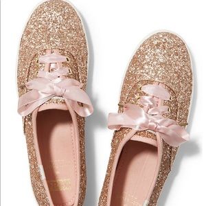 Kate Spade rose gold keds